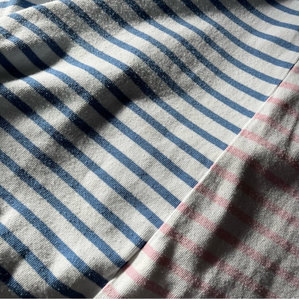 SACAI LUCK sz 3 M Mini Dress Blue White Stripe Pink Stripe Back Cotton - Picture 6 of 8